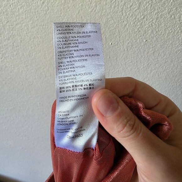 Free People Shayla Velvet Mini Dress In Terracotta Medium - Picture 5 of 6